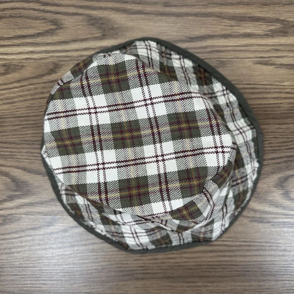 Vintage GAP Hat Mens Size S/M Green Plaid Check Y2K 90s Bucket Hat Preppy Retro - Picture 5 of 11